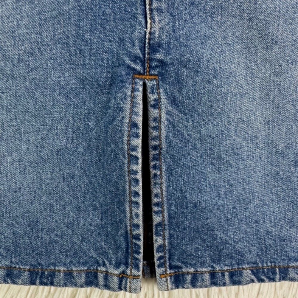 Vintage Y2K Bongo Wide Waist Hipster Denim Skirt Size 11 - Picture 4 of 6